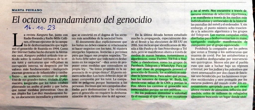 Difícil entender nada de lo que pasa sin comprender lo que están haciendo con nuestras sociedades las llamadas "redes sociales"... 
<a href="/minipetite/">Marta Peirano</a>