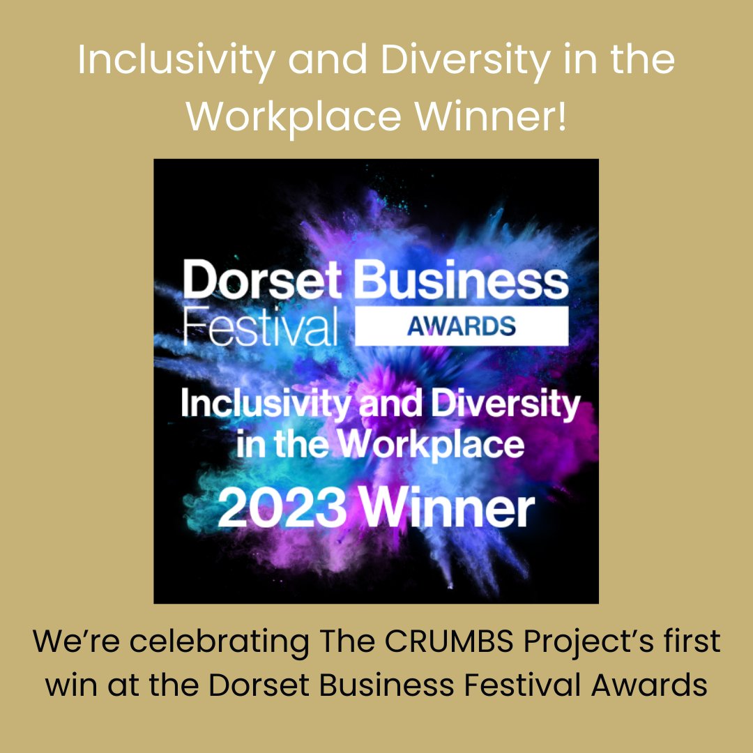 CrumbsProject's tweet photo. We're celebrating our first win at the #DorsetBusinessAwards! 🙌
The @Dorsetchamber judges recognised how we promote inclusion & opportunity for all. 🙏
#Disabilityconfidentleader #Disabilitytraining #Charity #Inclusion #Dorsetbusinessfestival https://t.co/1nHDlgvAz5