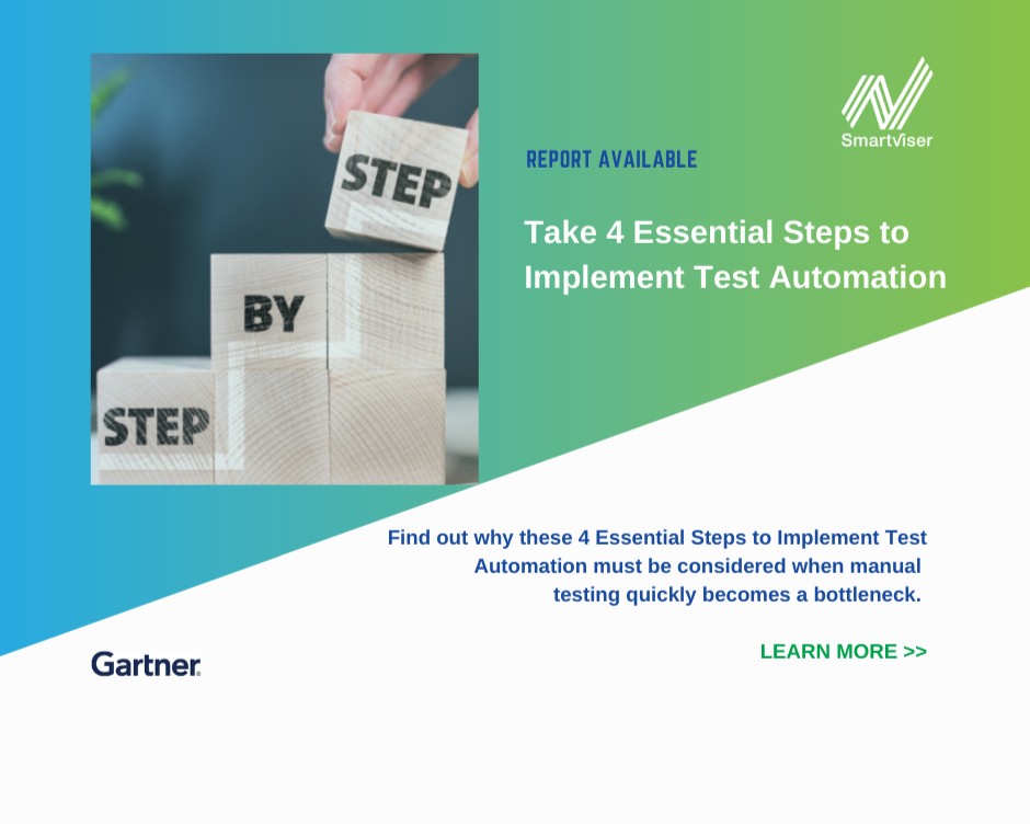 Complimentary access to the Gartner® report: 4 Essential Steps to Implement Test Automation. Offering in-depth research for successfully implementing Test Automation. 

Download today: ow.ly/ZmRR50PWpUK

#SmartViser #TestAutomation #GartnerReport #AutomationReport
