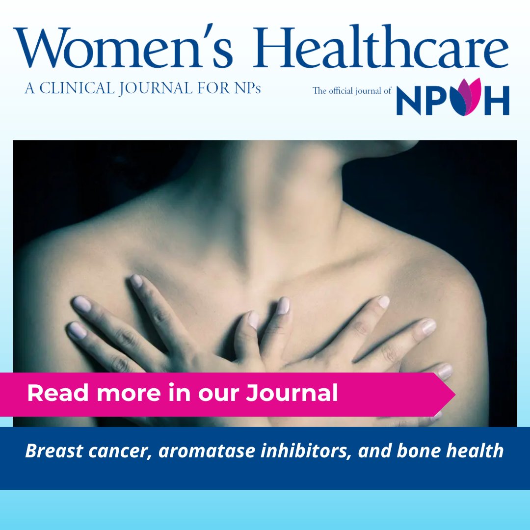 Aromatase inhibitors are a first-line therapy for postmenopausal women diagnosed with estrogen receptor-positive #BreastCancer. Practitioners need to be aware of the enhanced risk of #osteoporosis @NPWomensHealth: npwomenshealthcare.com/breast-cancer-… #BreastCancerAwarenessMonth