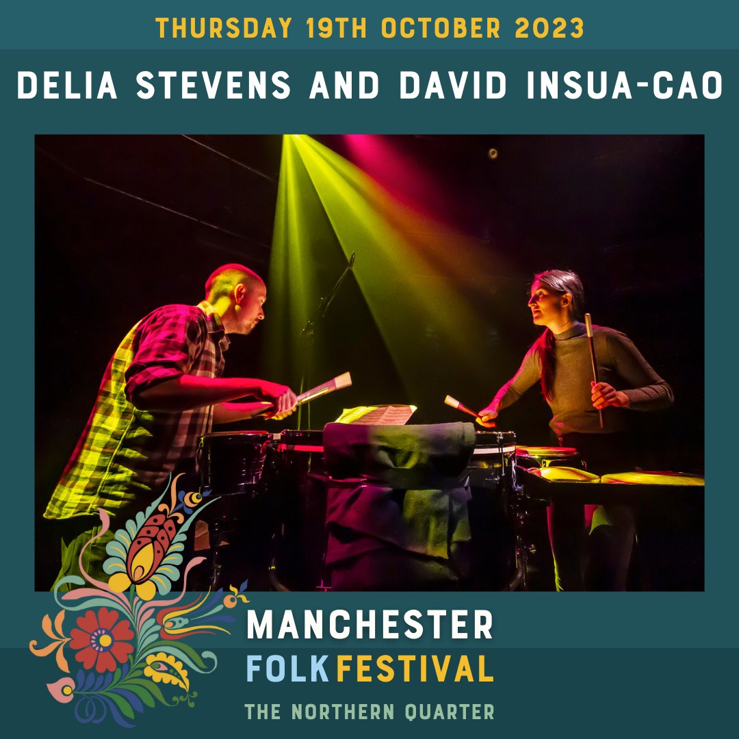 Announcing 📢

 A surprise percussion set for @McrFolkFest @englishfolkexpo @bandonthewall to announce @womex is coming to MCR in 2024! 🎉🥁🪘