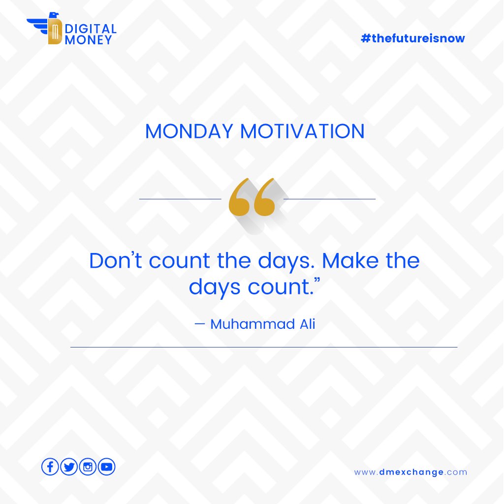 Cheers to a fresh start and a brand new week ahead! #digitalmoney #MondayMotivaton