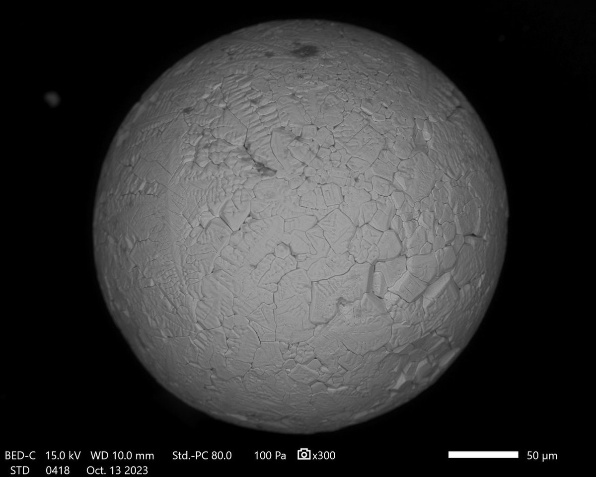 Did you know that every year, over 5000 metric tonnes of #micrometeorites fall to #Earth every year? 

It's #MicroscopyMonday and this week we have an #image of a micrometeorite taken on our <a href="/jeoleurope/">JEOL EUROPE</a> IT510 LV-SEM!