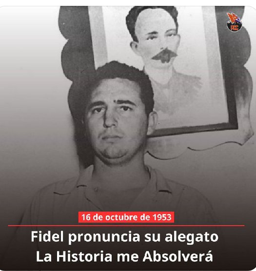 Y sí a #FidelPorSiempre  lo absolvió la historia.  Histórico alegato que se convirtió en el Programa de lucha de la nueva etapa de la Revolución. #CubaViveEnSuHistoria