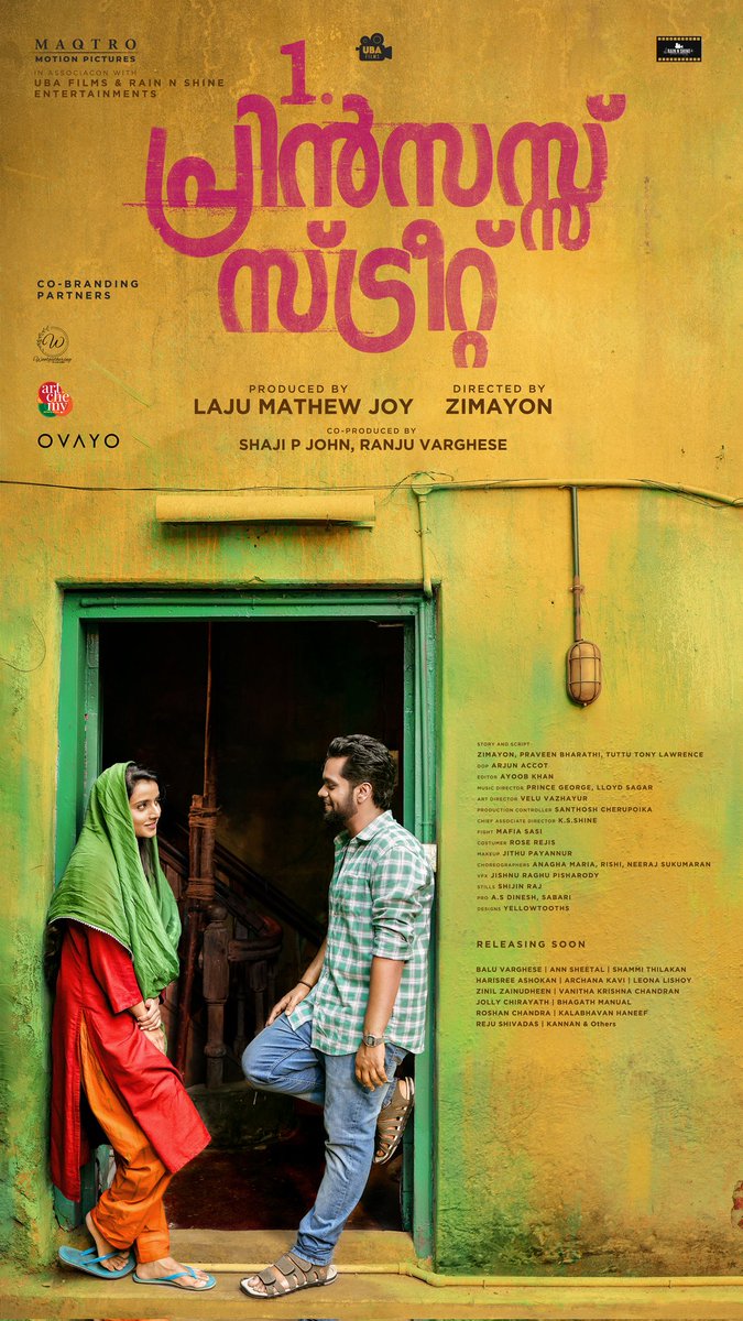 1 Princess Street Malayalam Movie - First Look Poster 'Celebrating Romance' Produced by MAQTRO Motion Pictures in association with UBA Films & Rain N Shine Entertainments Directed by Zimayon Story & Script: Zimayon, Praveen Bharathi,Tuttu Tony Lawrence #baluvarghese #Annsheetal