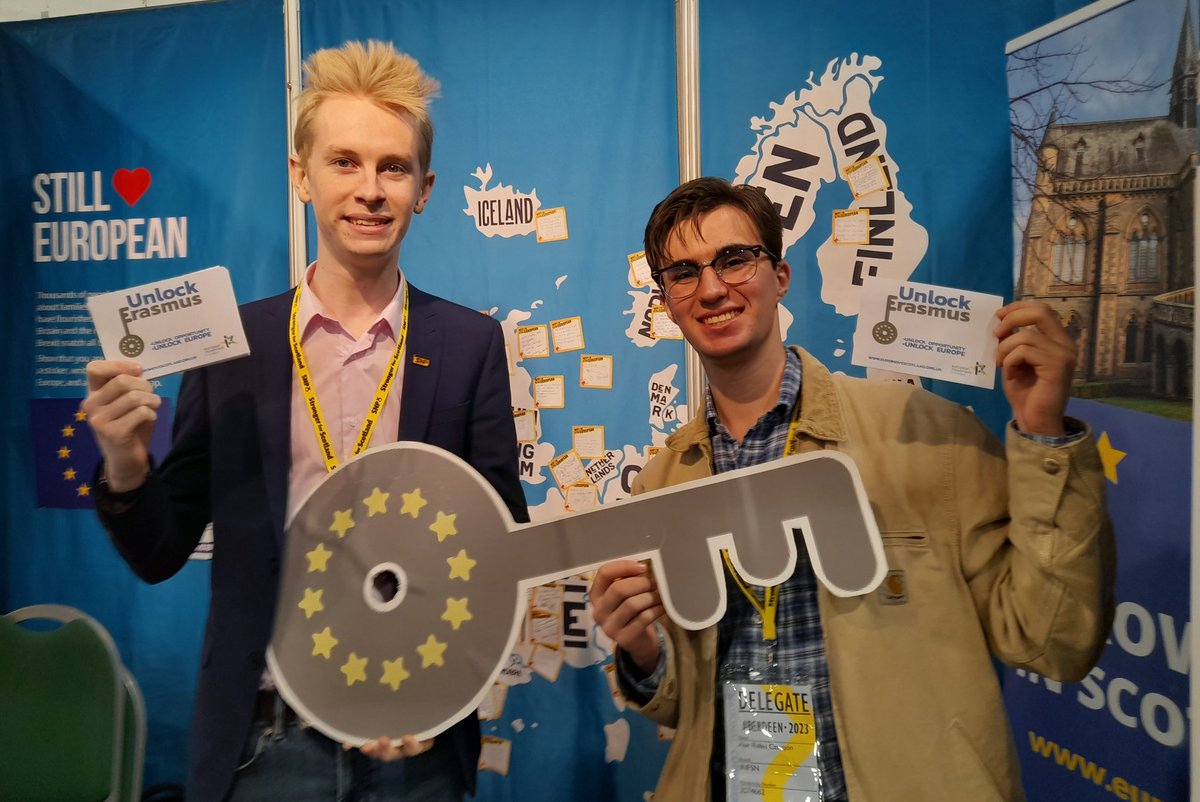 Thanks to @SNPStudents for supporting our #unlockErasmus 🔐 campaign. Your signature can make a difference! Sign here euromovescotland.org.uk/give-young-peo… Or if you're at #SNP23 stop by our stall to sign the petition supporting young people accessing this life-changing program.