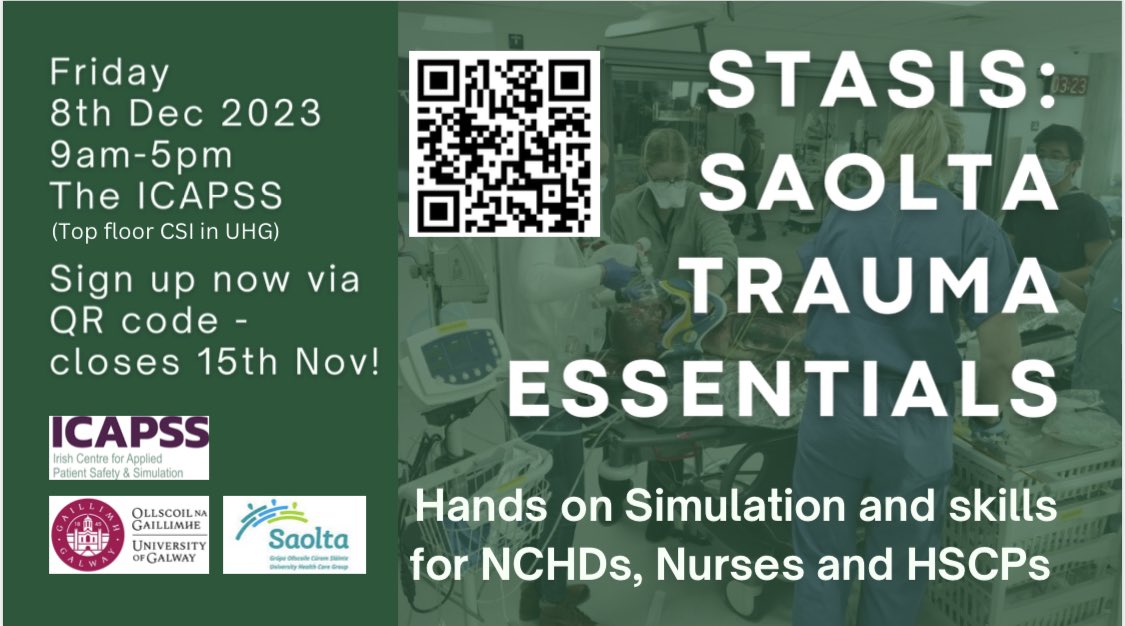 STASIS course: Trauma essentials for trauma units

We are aiming to provide a multidisciplinary,speciality transcending course. 

We have had phenomenal interest already, but keen to get as much diversification as possible. 

Sign up through the link or contact me for info