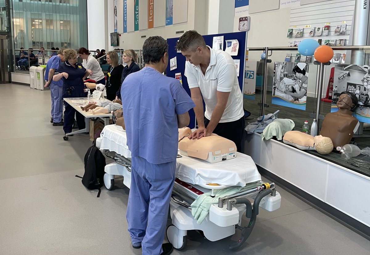 Come and meet the Resuscitation Services Team on the mezzanine today. Learn some great adult and paediatric life saving skills and get your BLS updated! ⁦@BTHPaediatrics⁩ ⁦@BTHCSS⁩ ⁦@BTHIMPF⁩ ⁦@BTHTertiary⁩