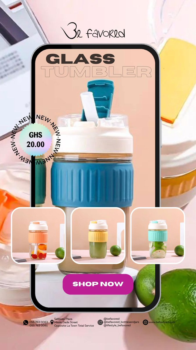 BeFavoredShop's tweet image. 🚨NEW ARRIVAL ALERT! Sip in style with our 500ml Double Drinking Travel Coffee Glass Tumbler. 🥤 Hot or cold, it's got you covered. BPA-free, drop-resistant, and oh-so-stylish. Perfect for you or as a gift. Only GH₵20. 
Get yours now❕
#BeFavored
#WhatYouWantHowYouWantIt