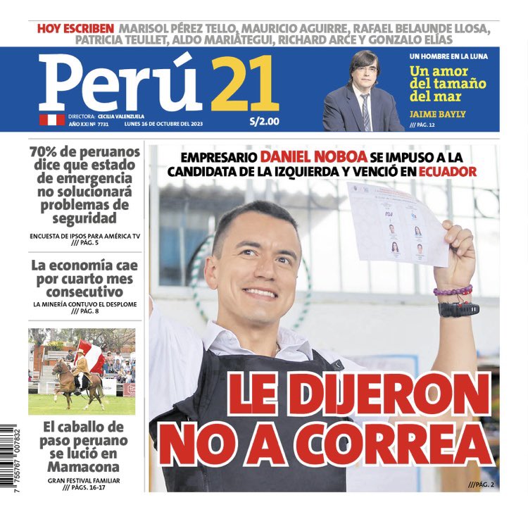 Latinoamerica está despertando
Ecuador le dijo no al SSXXI
Daniel Noboa ganó al correismo
#EleccionesEcuador2023