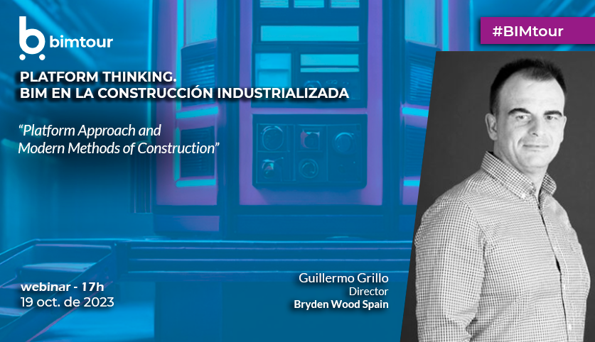 📢 #BIMtour sesión sobre Platform Thinking. #BIM en la Construcción Industrializada

Guillermo Grillo (<a href="/BrydenWood/">Bryden Wood</a>) será ponente en la sesión 

Confirma asistencia

🗓️ 19/10/23
⏰ 17h
👉  bit.ly/BtPlatformThin…

<a href="/BIMCommunity_ES/">BIMCommunity_Es</a>, <a href="/datalaing/">#HablemosBIM - BIM Ve Community</a>,  <a href="/socialtek_media/">SocialTek Media</a>