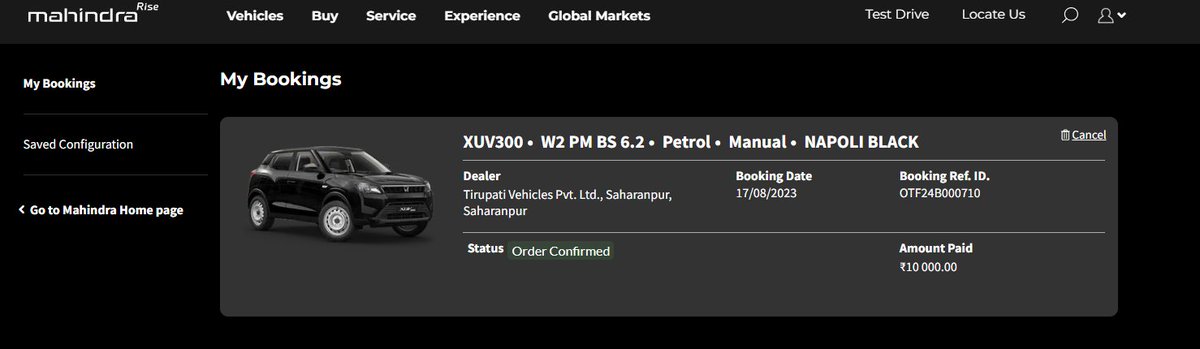 ashandeep88's tweet photo. @anandmahindra @18002096006 DEAR TEAM MAHINDRA PLEASE LET US KNOW THE DELIVERY DATE OF MY BOOKING ID OTF24B000710 OF XUV 300 W2 BLACK COLOUR  AS BOOKED CAR LAST 2 MONTHS AGO &amp; STILL HAVEN'T RECIEVED THE DELIEVERY DATE FROM MAHINDRA OFFICIALS https://t.co/n0qC918GgQ