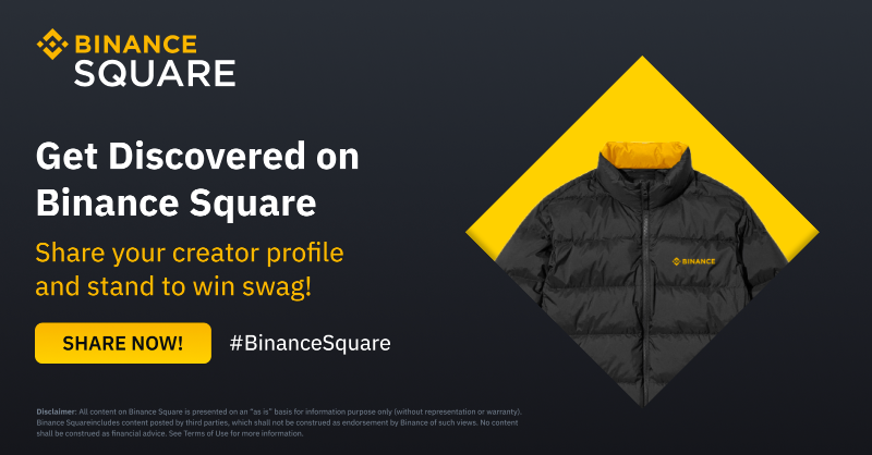 binance's tweet photo. Want to win some #Binance merch?

Here's how:
🔸 Reshare this post
🔸 Share your Binance Square profile link and tell us what type of Web3 Creator you are using #BinanceSquare

It's that easy - get involved ⤵️
