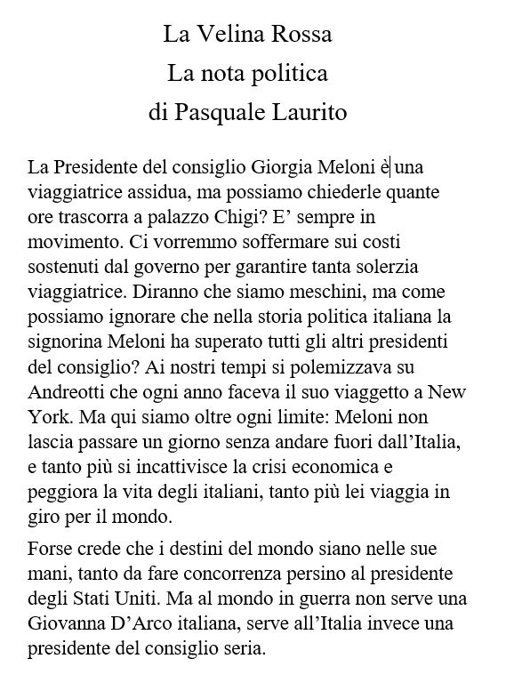 Ma quanto viaggia #GiorgiaMeloni ? Ma non sarebbe meglio stare un po' più in Italia? #GovernoMeloni