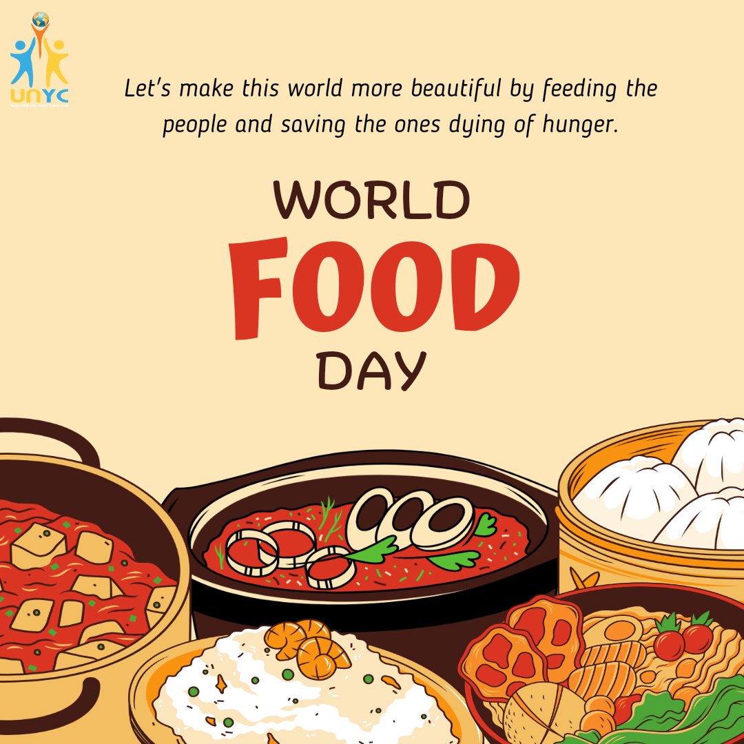 unyclpu's tweet image. In order to address and increase awareness of global hunger, food security, and sustainable agriculture, people all across the world mark World Food Day on October 16. 

Here's Team UNYC wishing everyone World Food Day
#unyc #WorldFoodDay #Food #UnitedNations #lpu #FoodDay