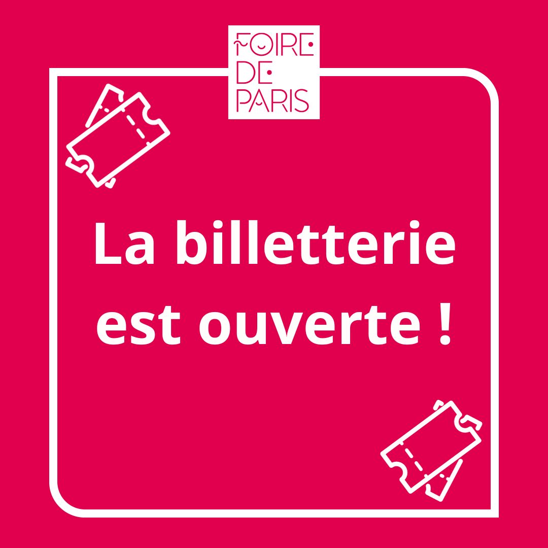 🎉 La billetterie de Foire de Paris est officiellement ouverte ! 🎂 Du 1er au 12 mai 2024, la première foire de France fêtera ses 120 ans. 🤝 3 secteurs mis à l'honneur : la rénovation de l'habitat, la mobilité et l'artisanat. Lien vers la billetterie 👉 fcld.ly/yx5ea0t
