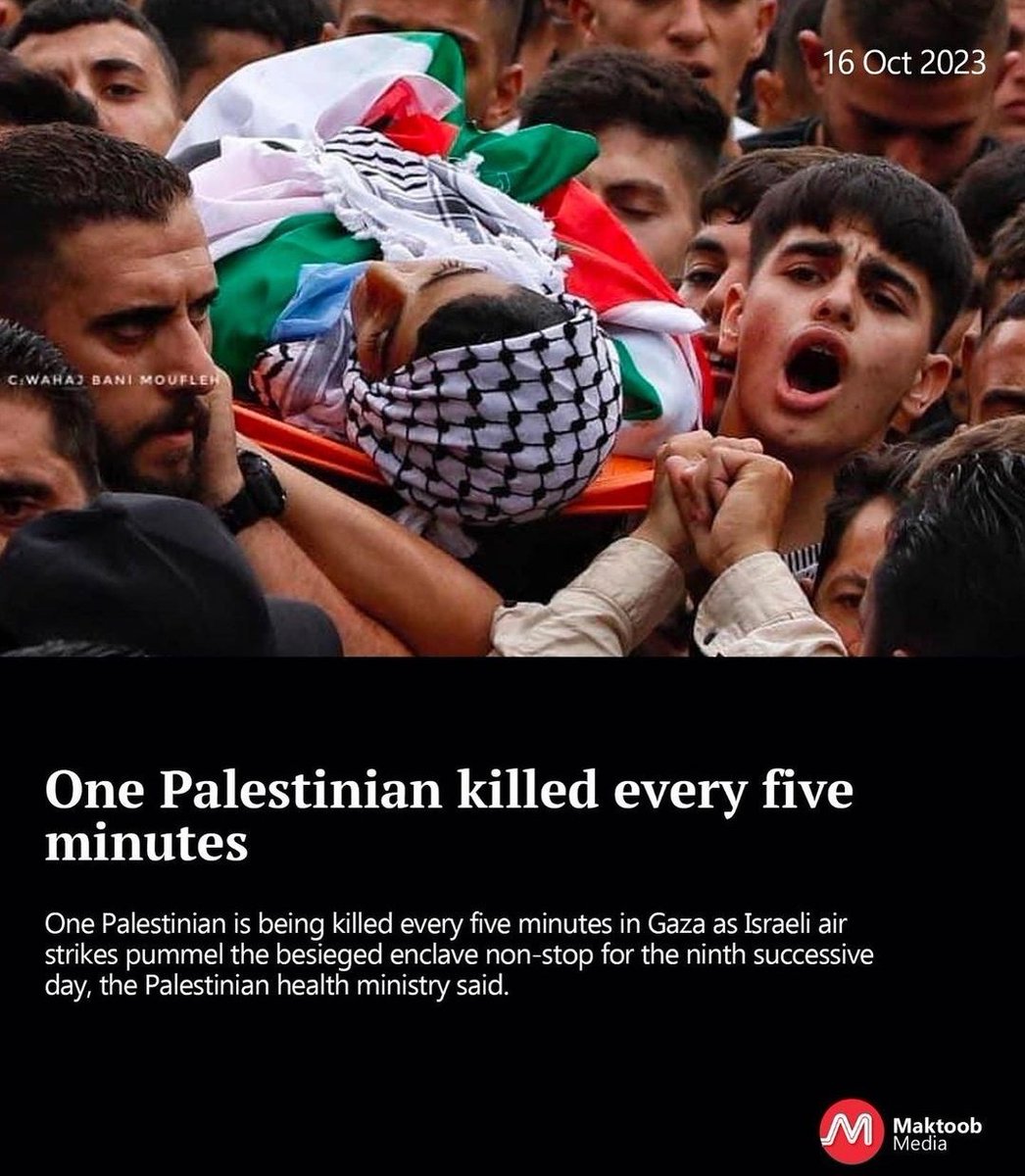 Gabbar0099's tweet photo. 'One Palestinian is being killed in every five minutes by Israeli airstrikes' https://t.co/BhNN4wIZXJ