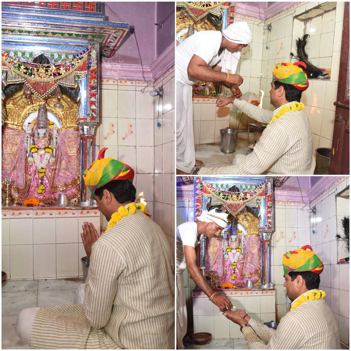 DrVikasAjmer's tweet photo. नवरात्रि स्थापना के सुअवसर पर कुचील पहुँचकर कौशल्या माता के दर्शन कर आशीर्वाद लिया। आप द्वारा दिये गये प्यार व आशीर्वाद से मुझे नई ऊर्जा प्राप्त हुई। संकट के समय आपका अपनापन मुझे और मज़बूती से संघर्ष करने के लिये प्रेरित कर रहा है।
#किशनगढ़ https://t.co/5gZHSG83qU
