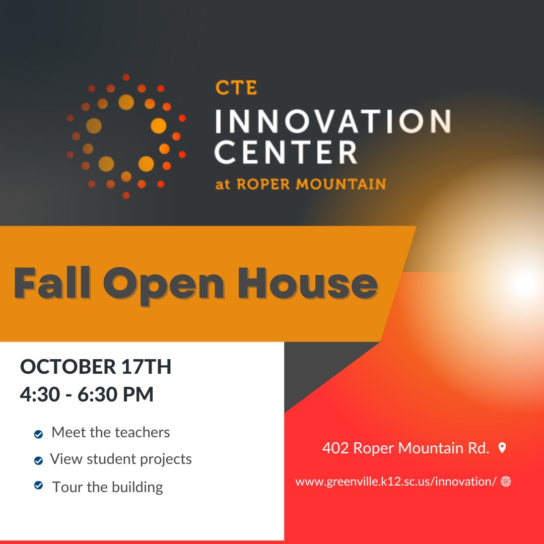 WHHS students and their families are invited to the Innovation Center Fall Showcase! Learn more about how the programs available can provide your student with college, career, and work based learning opportunities. <a href="/cte_innovation/">CTE Innovation Center at Roper Mt.</a>