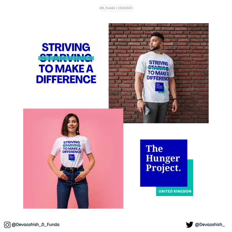 Devaashish_'s tweet photo. 🧵8
#D_Funda
-
Striving (starving) to make a difference!
_
Upping my design game, for my 8th entry on this thread, I try doing T-shirt mockups.
#punD #adsD #worDplay #designD #belly #WFD2023 #WorldFoodDay #MakeADifference #mockup #youth #genZ
@OneMinuteBriefs\@HungerProjectUK https://t.co/IhMuxmZxxl