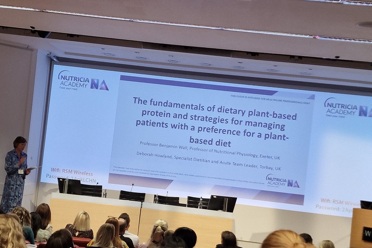 Key message: arguably, the question isn't which is a better quality of protein - animal vs plant protein? But as demand for #vegan &amp; #plantbased diets is increasing, we need to provide info on how best to meet #protein needs using either.
<a href="/NutriciaHCPUK/">Nutricia HCP UK</a>
#NutriciaCongress23