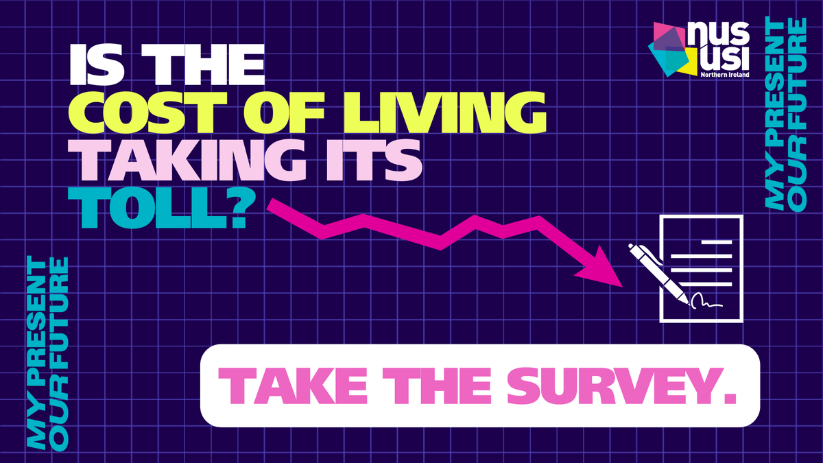 NUS_USI's tweet photo. Is the cost-of-living crisis taking its toll? 🙋♂️🙋♀️
Last week we launched the #BigStudentSurvey, open to students in all NI colleges and universities. 🏫
#BigStudentSurvey #CostOfLiving #CostOfSurvival #StudentVoice #HaveYourSay
#FightingForStudents
#MyPresentOurFuture https://t.co/XO9jF4pZR4