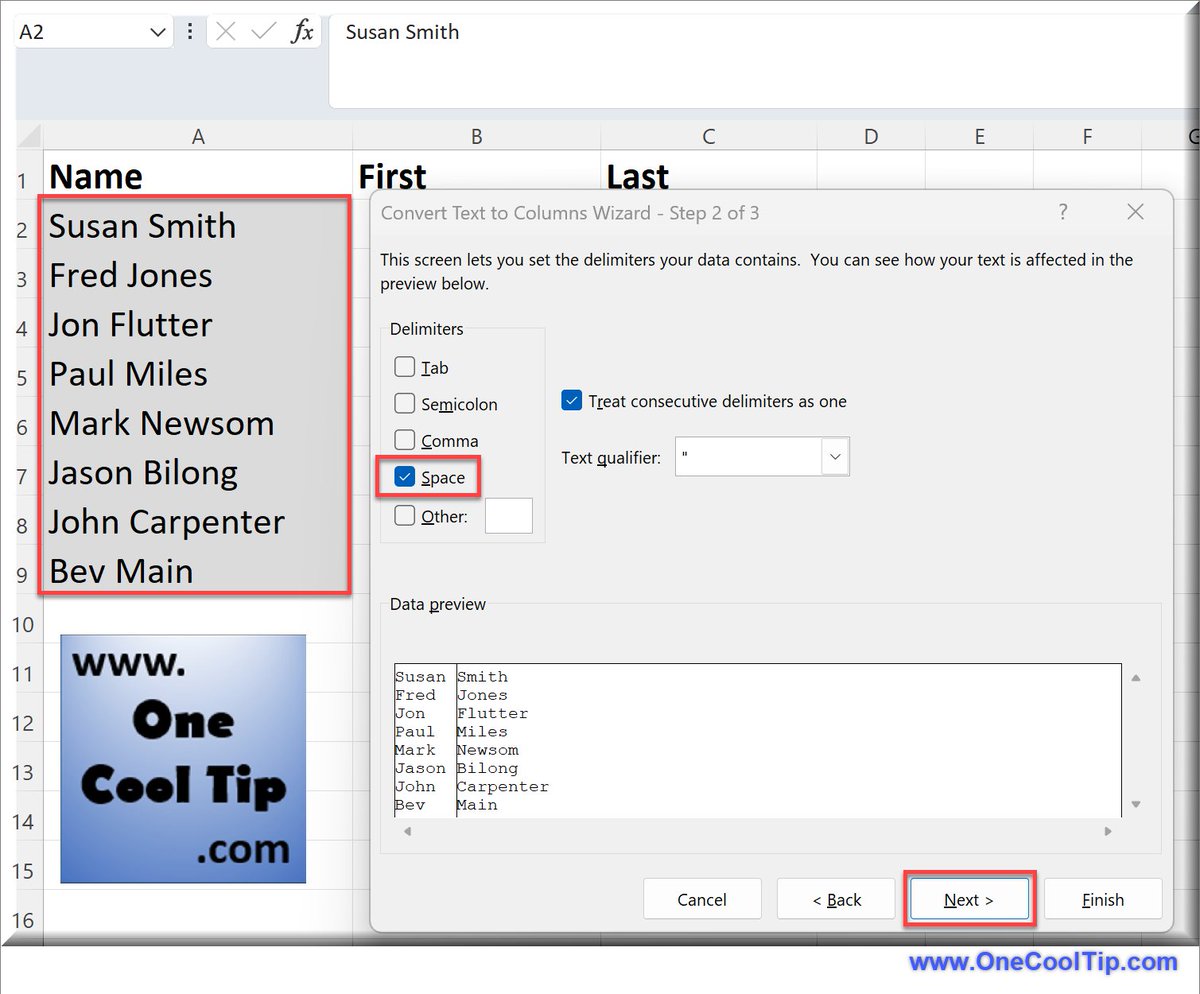 rjmans's tweet photo. 😎Unleash the Power of Excel's Text-to-Columns Feature😎

Have you ever wondered if there’s a simple way to transform a single column of data into multiple ones? 

https://t.co/Uq1PoG2ZnC

#Microsot @Microsoft #ExcelTips #DataAnalysis #TextToColumns #MicrosoftExcel #ProductivityHacks #BackToWorkMonday #TechTips #OneCoolTip @OneCoolTip #YouTube