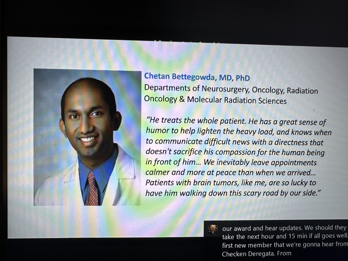 SapnaKmd's tweet image. Congratulations to @HopkinsNsurg @BettegowdaMDPHD (&amp;amp; fellow #Kannadiga!) on being inducted into the Miller Coulson Academy of Clinical Excellence! Have known him for 18 years and the honor fits the awardee in spades.