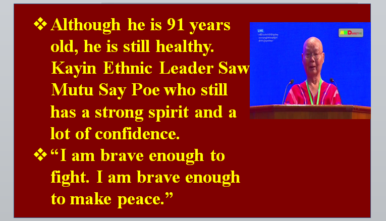 ViewsofMM22's tweet photo. “I am brave enough to fight. I am brave enough to make peace.” #WhatsHappeningInMyanmar #Myanmar #peacce https://t.co/GEhytX5gEU
