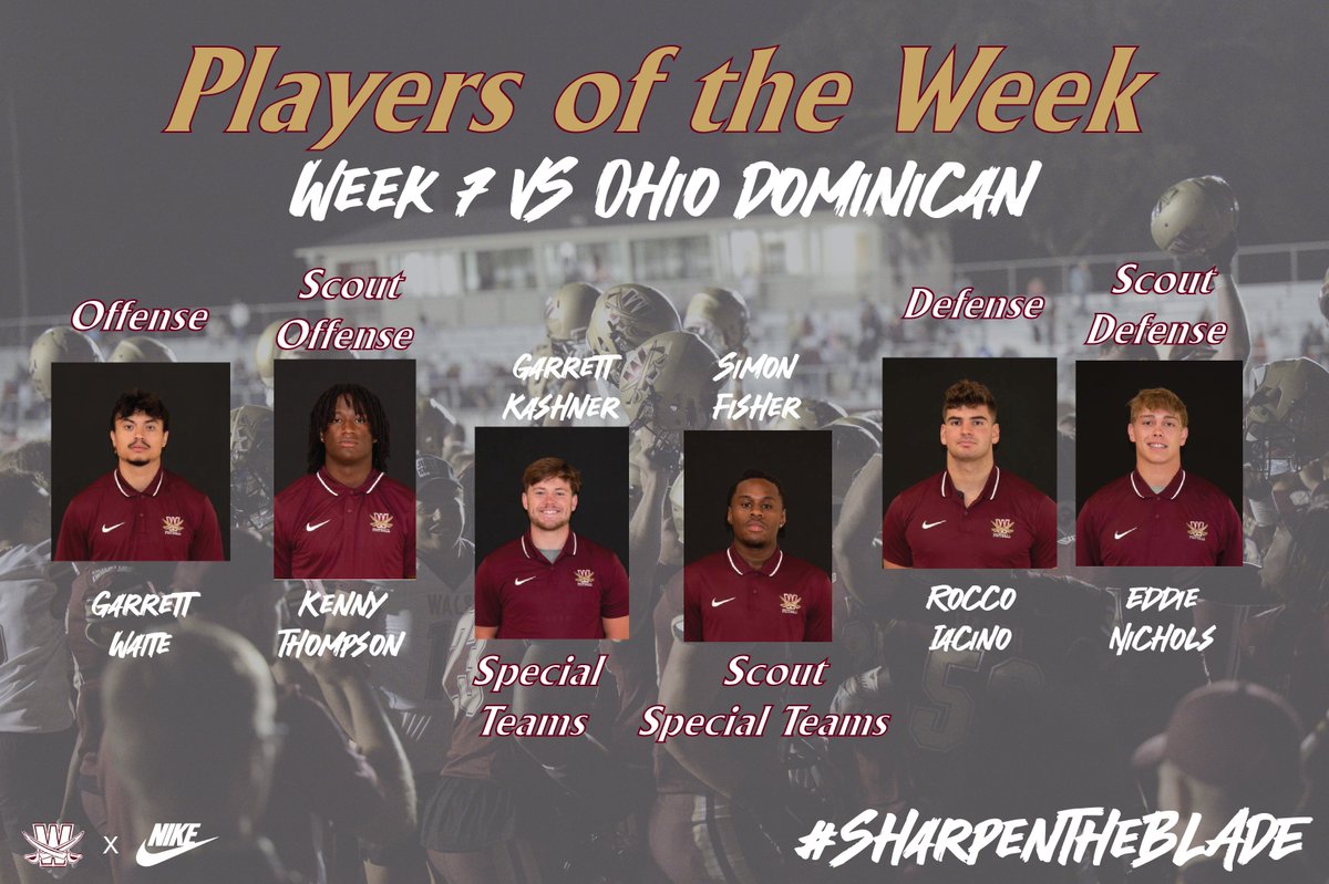 Week 7 Players of the Week‼️

#SharpenTheBLADE ⚔️