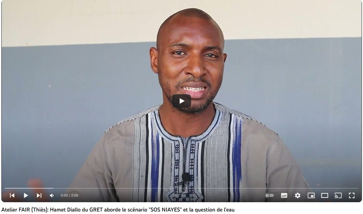 #WorldFoodDay
Le futur de l’alimentation dépend aussi des ressources en #eau. 

Voici une #vidéo d’Hamet DIALLO de l’ONG GRET abordant la problématique de l'eau à l'horizon 2040 👉 🎞 youtu.be/HB9y_5jsTcs

Plus d’informations sur le projet 👇afd.fr/fr/carte-des-p…