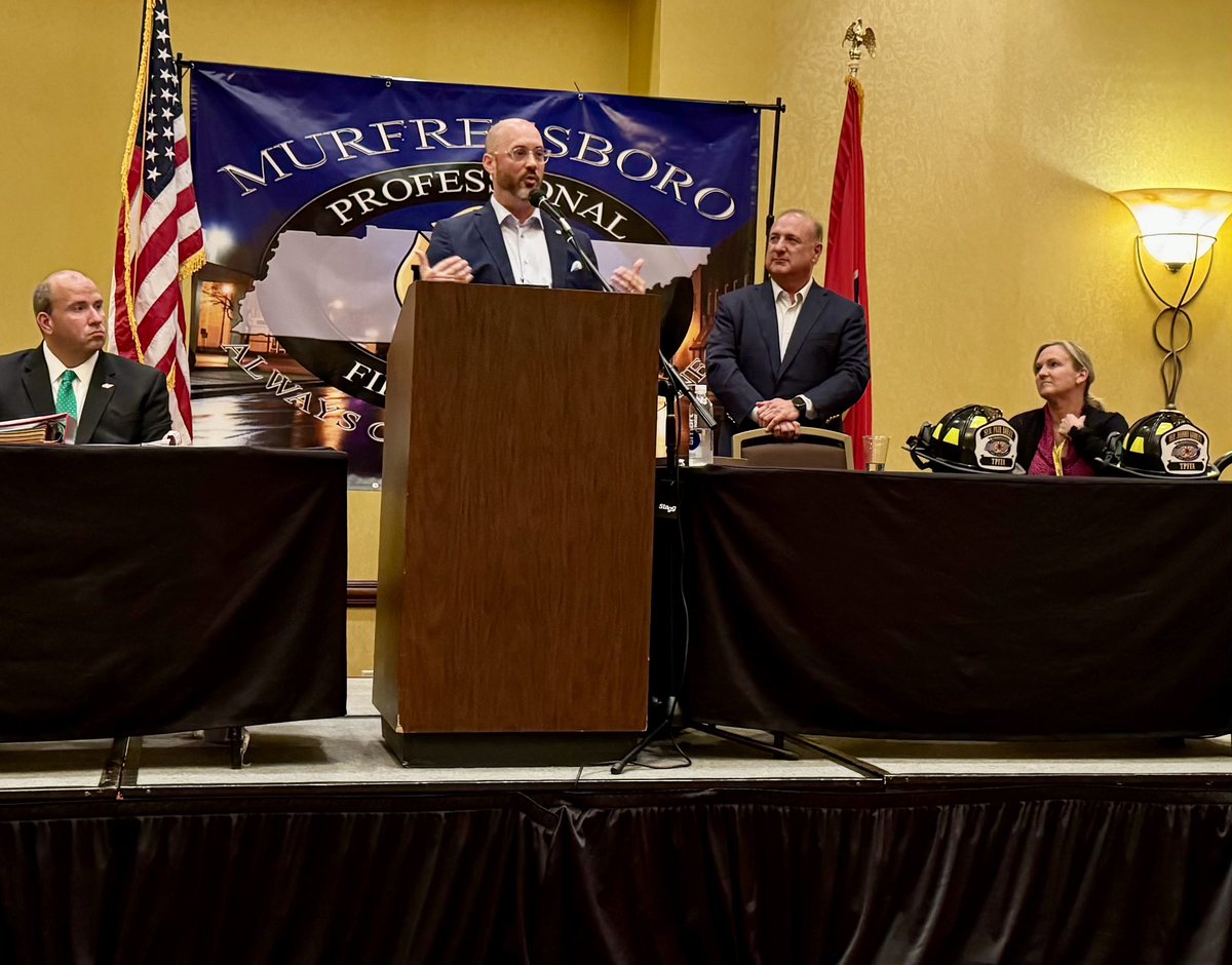 It was a distinct honor to join the <a href="/tpffa1/">Tennessee Professional Fire Fighters Association</a> at their 33rd Biennial Convention. <a href="/PaulBaileyforTN/">Sen. Paul Bailey</a> and I carried legislation that provides insurance coverage for firefighters suffering from PTSD. The legislation was named after fellow firefighters James “Dustin” Samples.
