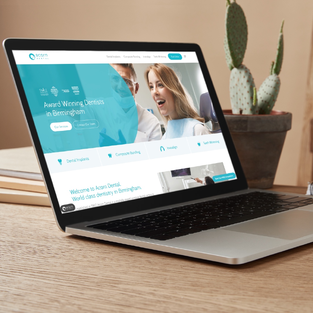 OldBoysCo's tweet photo. We closely collaborated with Acorn Dental, a prominent dental clinic in Birmingham, on various web, print, and digital projects. 

With a well-optimised website and consistent branding, they continue to excel in organic SEO rankings. https://t.co/AWSbCyEOIB