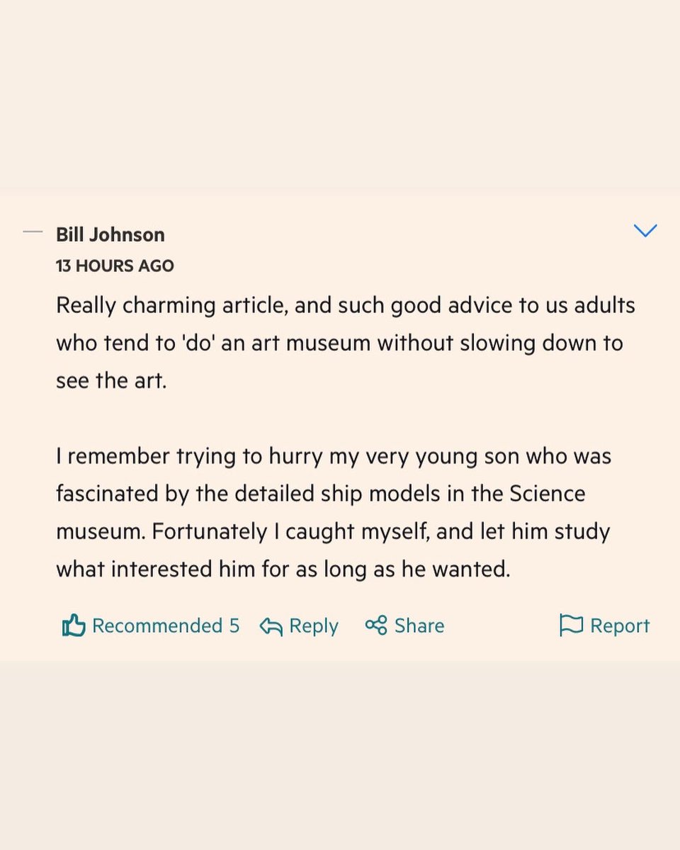 I wrote about slowing down to draw in museums. The comments are so cute on.ft.com/3ZXLsVq