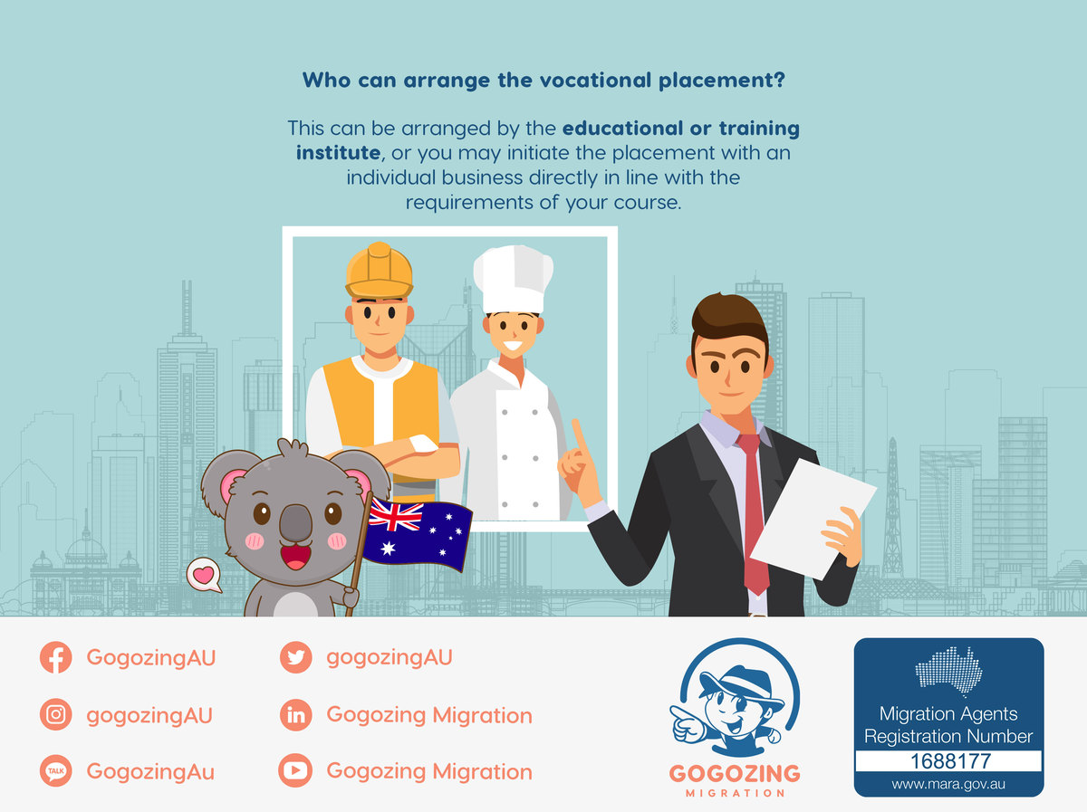 GogozingAU's tweet image. Planning to study a trade course in Australia? Here's an important requirement that you need to know. 🤔💭
Read more: facebook.com/gogozingAU

#GogozingMigration #RegisteredMigrationAgent #VocationalPlacement #StudentVisaAu #AustralianDream #AustralianVisaApplication