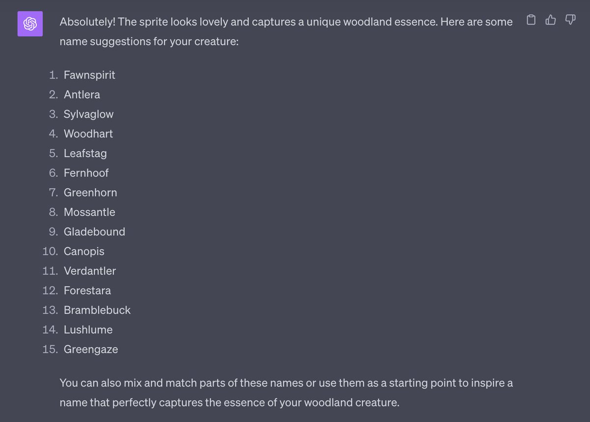 As someone who's bad with words and has terrible naming sense, these types of tools are so helpful for idea generation.