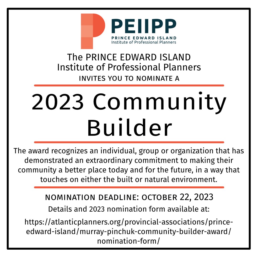 Not too late to nominate a 2023 Community Builder at atlanticplanners.org/provincial-ass…