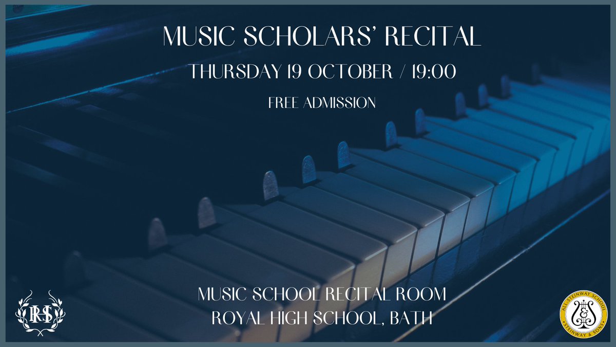 RHSBMusic's tweet photo. 🎵 MUSIC SCHOLARS RECITAL 🎵

Don't forget that our Scholars' Recital is happening on the 19 October!

Entry is free on Eventbrite!

https://t.co/CycVHnWHVZ

#MusicScholars #Recital #GDST #Performance #YoungMusicians https://t.co/ejRwahyn5Z