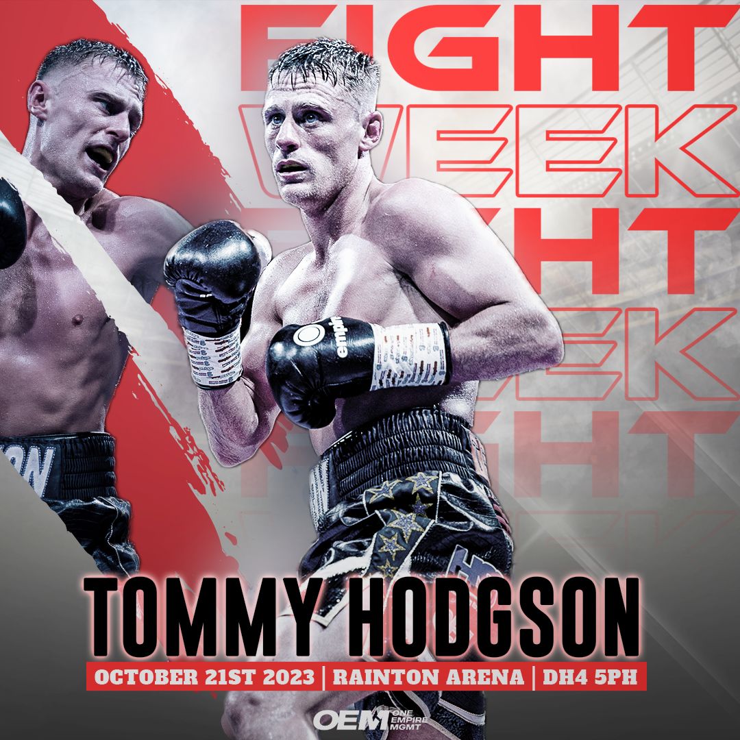 NO REST FOR THE HITMAN 🥊

No rest for <a href="/HitmanHodgson/">Tommy Hodgson</a> after his impressive outing only 3 weeks ago he heads back to the Rainton Arena looking to go 8-0.

📍 Rainton Arena | DH4 5PH
📅 Saturday 21st October 2023

#HitmanHodge
#OEM
#FightWeek
