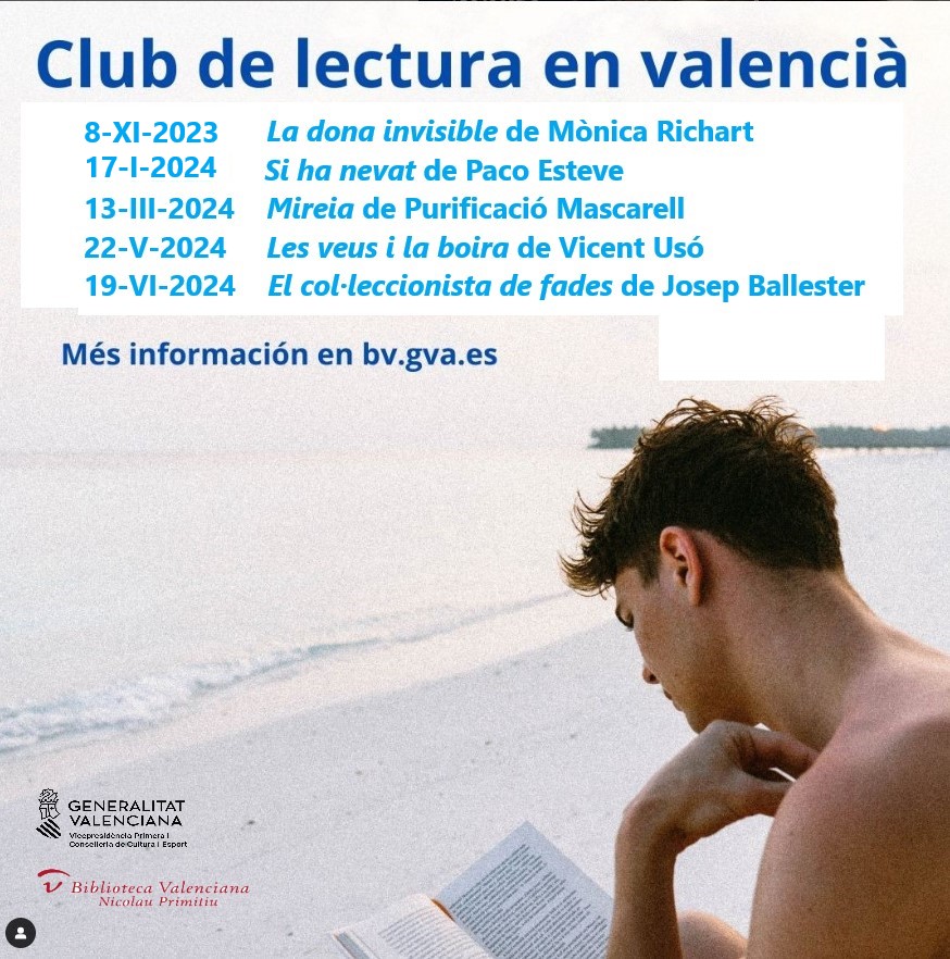 GVABValenciana's tweet photo. Coneixes el club de lectura en valencià de la @GVABValenciana? Ací tens els títols i autors que ens donaran diversió i bona lectura aquest curs. Comencem al novembre, us esperem. https://t.co/MUwGl5ep5x