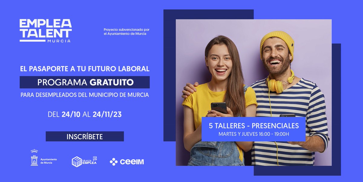 🚀 ¿Quieres dar un salto a nivel profesional? ¡Pues tenemos el pasaporte para que lo hagas!

👉🏻 A partir del 24 de octubre llega 𝗘𝗠𝗣𝗟𝗘𝗔𝗧𝗔𝗟𝗘𝗡𝗧, el programa con el que mejorarás tus capacidades laborales de forma práctica y efectiva.

🔗 goo.su/0oBNln