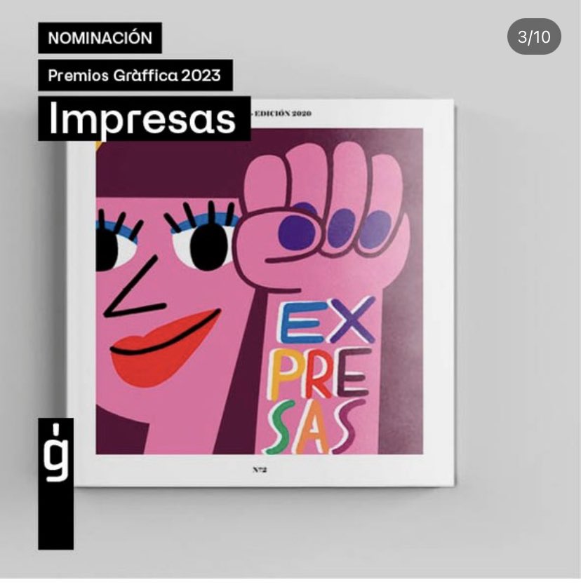 ImpresasOrg's tweet photo. 📢🎉💜 Acabamos de saber que @impresasorg estamos nominadas a los premios @graffica_info info 2023!!! 

Unos premios SÚPER PRESTIGIOSOS de diseño y cultura visual 🥹🥹😍
🎉🎉 Nos sentimos abrumadas por la sola nominación de una revista que para nosotras es referente ⬇️ https://t.co/mEqO7bzALG