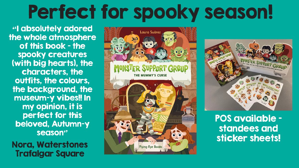 Thank you Nora <a href="/WaterstonesTraf/">Waterstones Trafalgar Sq.</a> for your fantastic review of Monster Support Group The Mummy's Curse!  

Full review ➡️ shorturl.at/mnptv

Booksellers 🔔 POS (standees and sticker sheets) is available to create in store displays! DM directly to request! <a href="/laurasuarezinfo/">Laura Suárez</a>