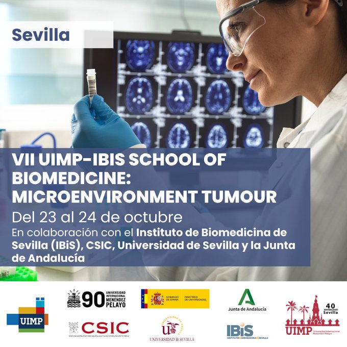 ibis_sevilla's tweet photo. 🟠 SCIENCE | VII IBiS-UIMP School of Biomedicine

The School is dedicated to the role and therapeutic potential of the tumor microenvironment, from a translational point of view.

🗓️ 23-24 Oct 2023 (next week!).
📍 In @ibis_sevilla.
💻 Registration open in https://t.co/bOLmwpItFC https://t.co/jYSmkZCRAw