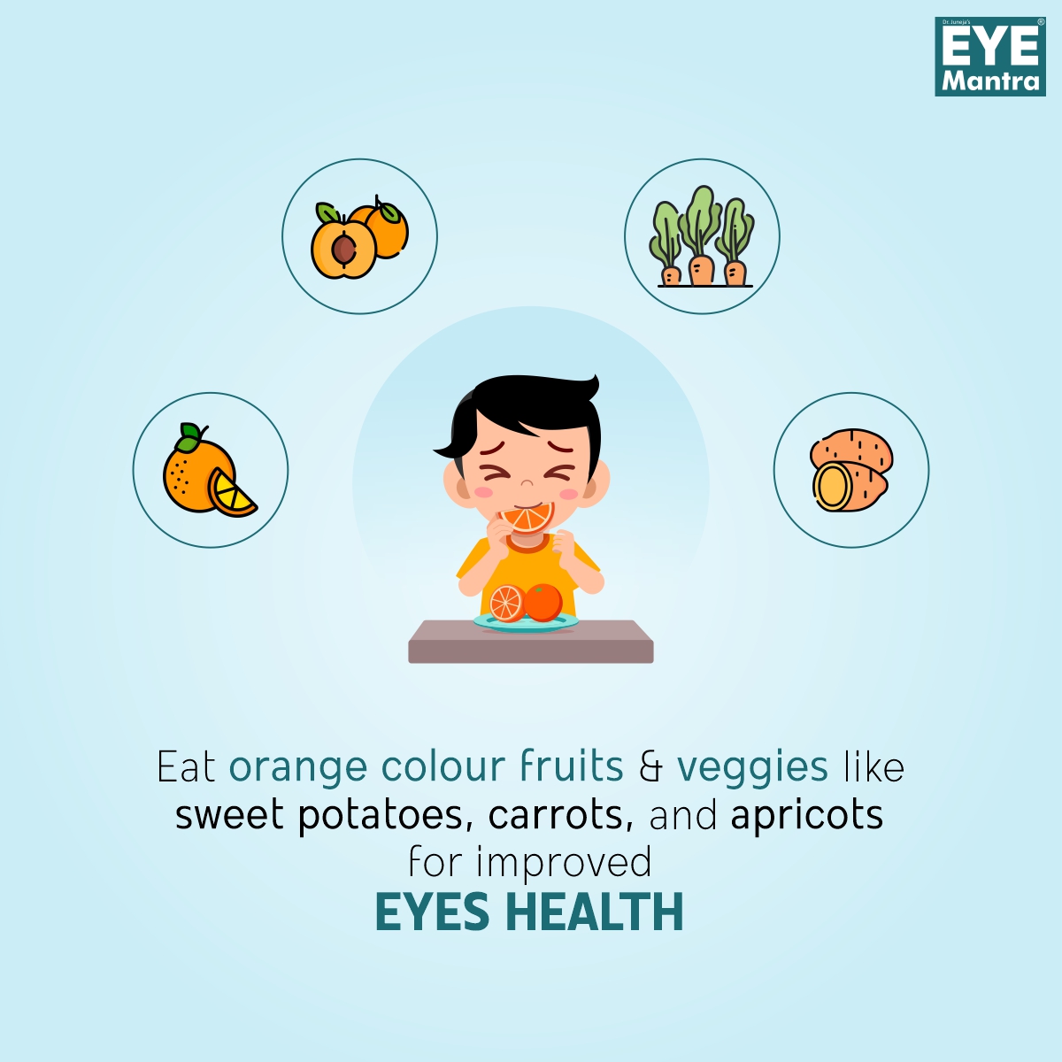 Eat Healthy and Choose Right for your body as your food intake also affects your eyes’ health.
So, Eat Healthy and just right to keep your eyes safe.
#EyeMantra #AyurvedicEyeDrops #EyeDrops #HealthyEyes #EyeCareTips #EyeCare #EyeCareForAll