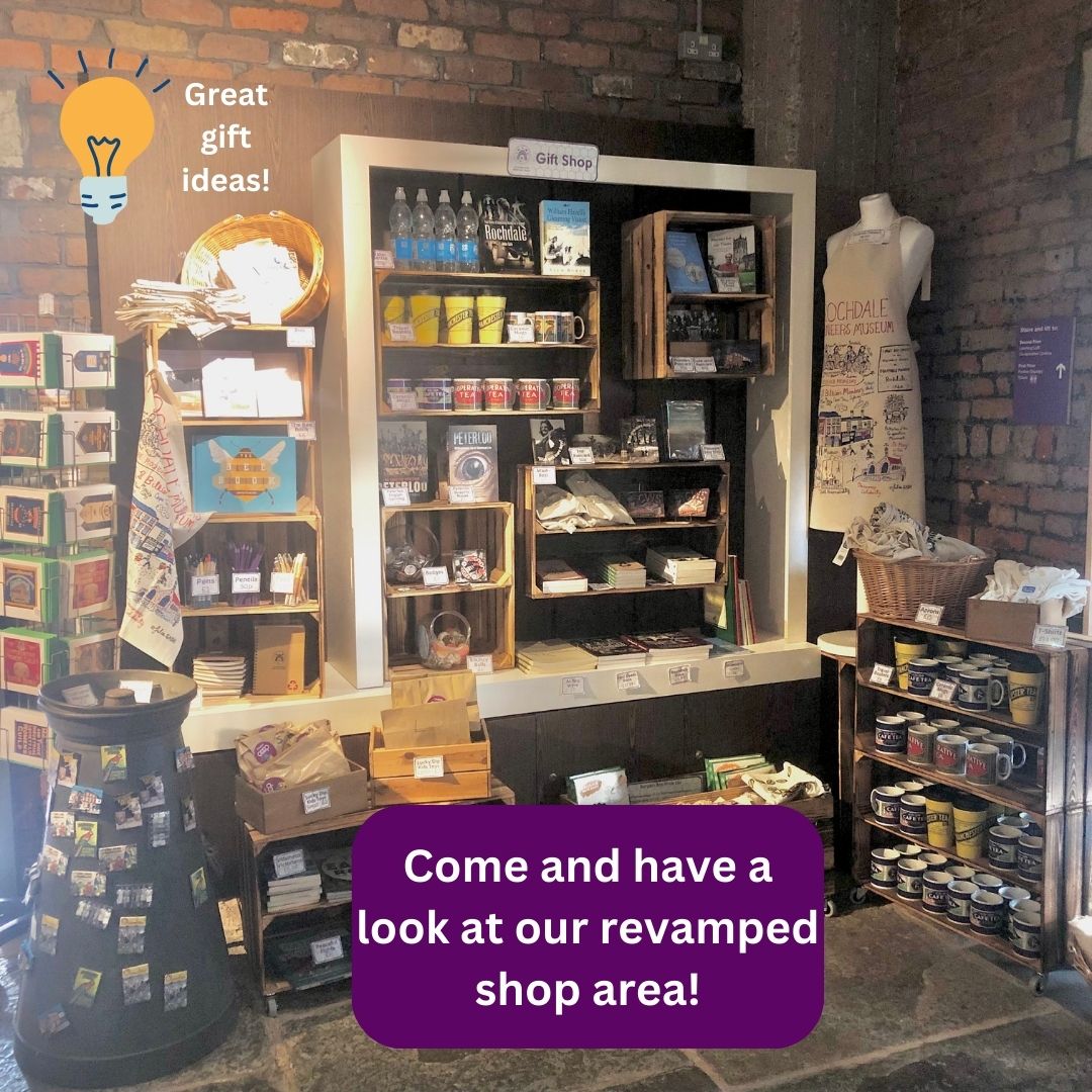 CoopHeritage's tweet photo. Looking for some awesome gifts? Why not pop down to the Rochdale Pioneers Museum and look around our revamped shop area?
We've got a great selection of books, souvenirs and exclusive merchandise, and we're adding new stock regularly.
#rochdalepioneersmuseum #museumshop #coopshop https://t.co/VRulfTWXSE