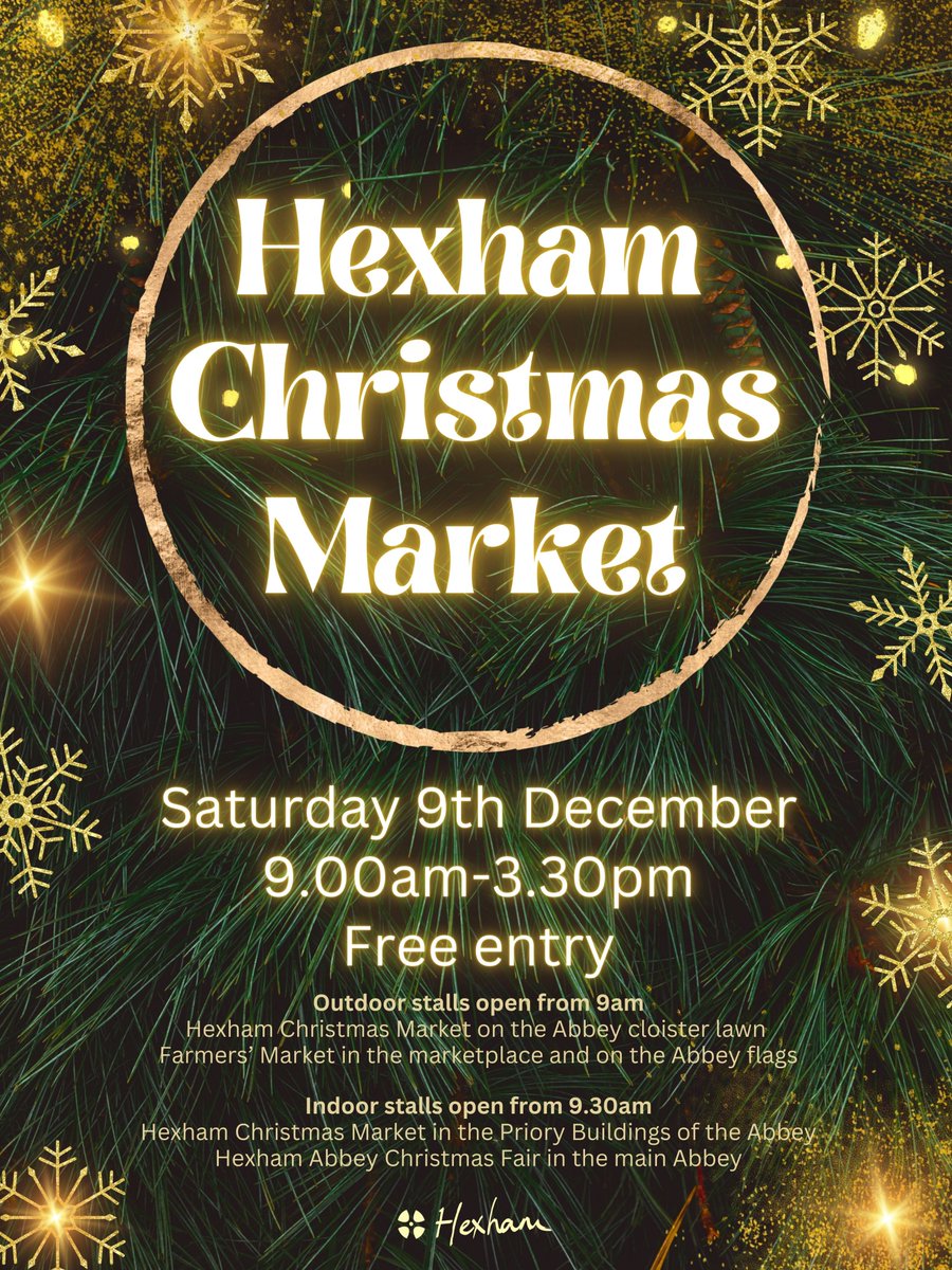 VisitHexham's tweet photo. PLEASE SHARE We can't wait for the Hexham Christmas Market! Always such a wonderful atmosphere. You can enjoy Hexham Abbey's Christmas Fair and Hexham Farmers' Market on 9th December too #hexham #visithexham #christmasmarket #visitnorthumberland #northumberland #northeastengland https://t.co/u8wfpr0eEG