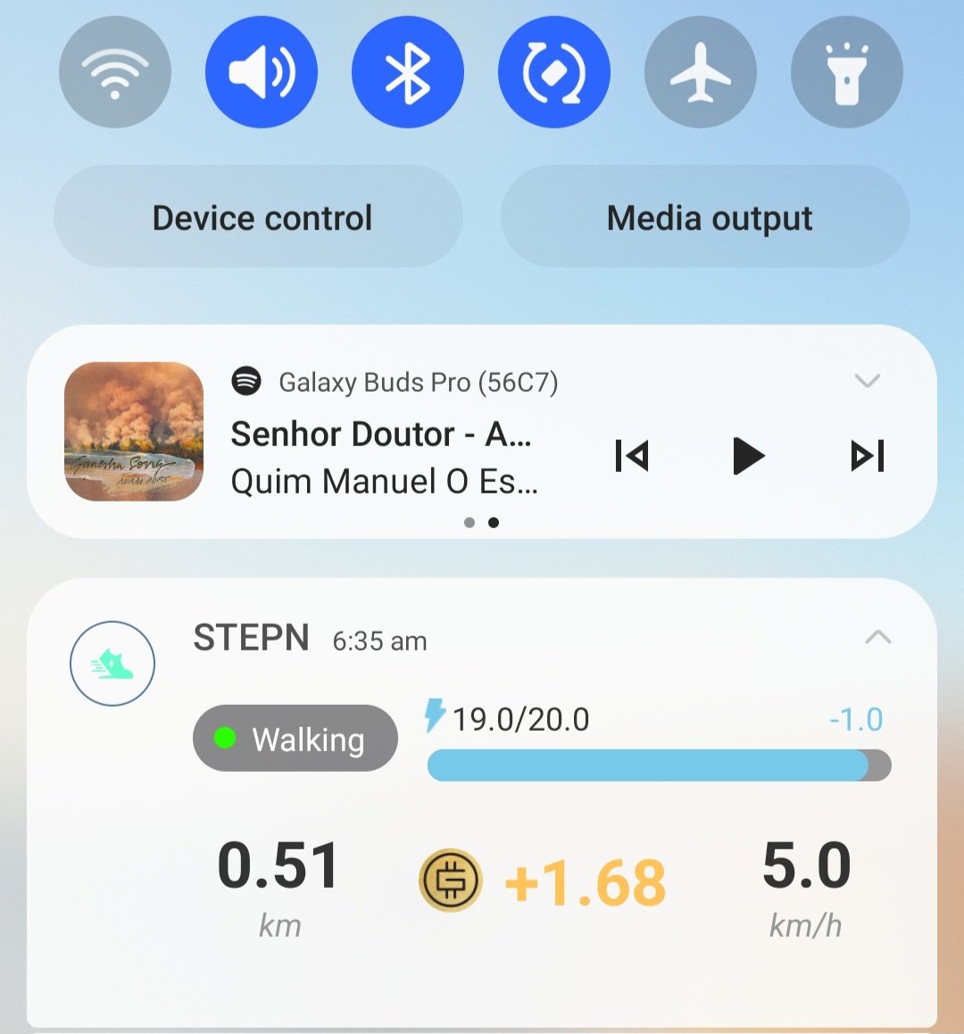Floki_tr_'s tweet photo. It's been 3 weeks since I couldn't use #stepn while I was working in the Outback!
Shoot ! It's good to use it again ! And the new widget is freakin awesome ! I was waiting for it since long time ๐ค
What do you think about it ?
#stepnvibe #Stepnrun #Stepnworld https://t.co/zlUlRmi8oK