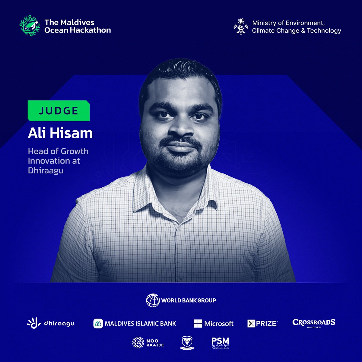 #JudgeIntro: Meet Ali Hisam: Head of Growth Innovation at <a href="/Dhiraagu/">Dhiraagu</a>, driving digital solutions for a sustainable future. With 13+ years of experience, he excels in product innovation and scalable solutions.