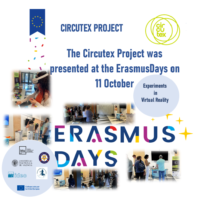 CircuTex's tweet photo. @sepiegob
Last 11th October the Circutex project was presented at the UPV-Alcoy Campus during the Erasmus Days 2023. https://t.co/3F4oUlDclz